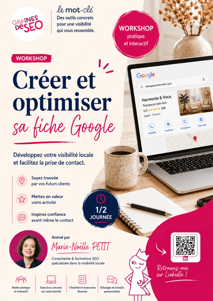 Atelier collectif Créer sa fiche Google d'entreprise - En ligne ou en présentiel
