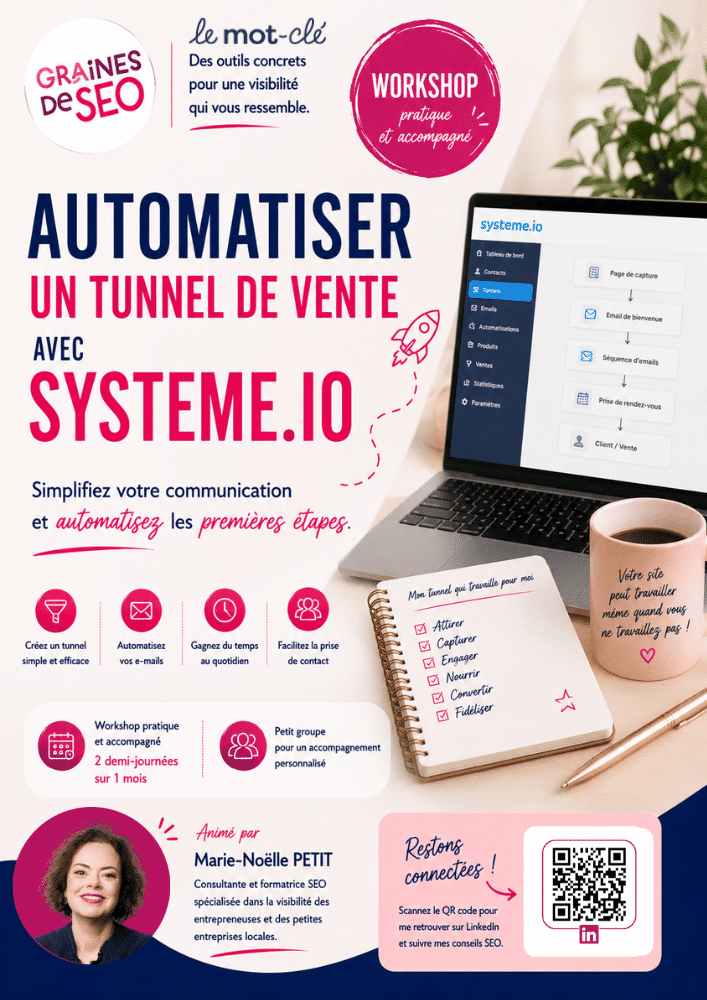 Atelier collectif Tunnel de Vente automatisé - En ligne ou en présentiel