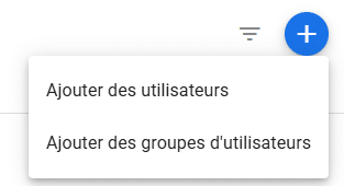 Bouton + puis Ajouter des utilisateurs dans Google Analytics